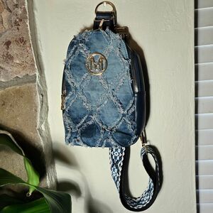 Marco M Kelly Small Denim Sling Bag MKP Collection Boho Retro